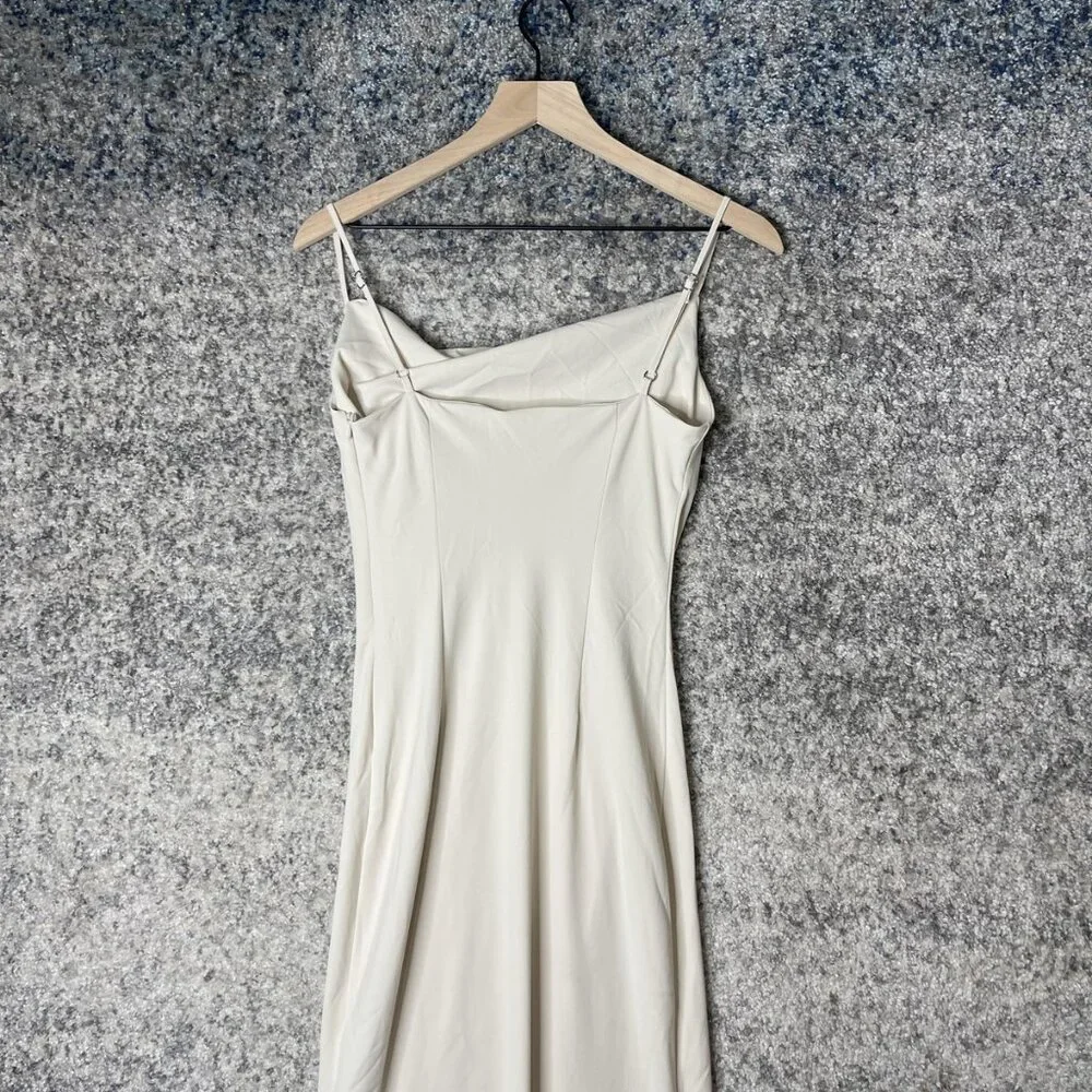 Nymph‎ Dress Womens Small Cream Sleeveless Maxi Cowl Neck Formal Slip Korea 2023 - Picture 10 of 12